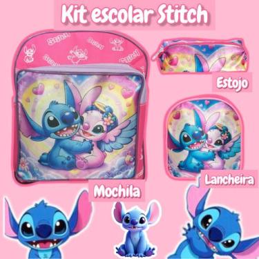 Imagem de Kit Mochila Bolsa Infantil Escolar Desenho Personagens Tam P - Plike