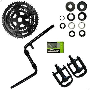 Imagem de Coroa Tripla Pedivela Monobloco Para Bike Aro 24/26 -