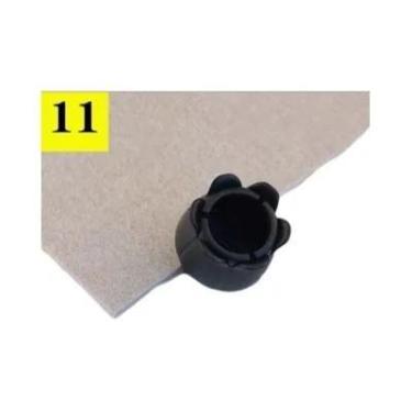 Imagem de Protetores De Pés De Cadeira Em Silicone Preto (16 Peças) Com Almofada