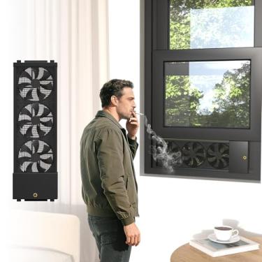 Imagem de Exaustor de janela, ventilador de janela de batente de metal, sem necessidade de perfuração, instalação ventilador de janela vertical à prova d'água, ventilador de fluxo de ar de velocidade do vento