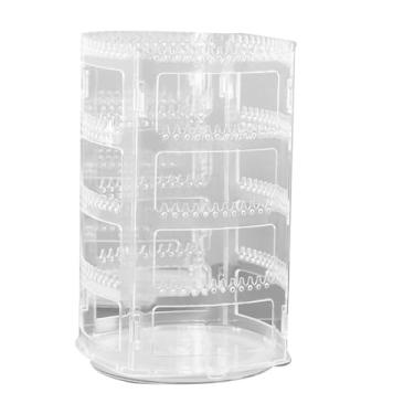 Imagem de Rack rotativo de exibição de joias, plástico multifuncional, organizador de brincos, suporte para brincos, colar, pulseira, armazenamento, decoração de casa