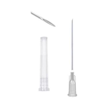 Imagem de Agulhas Transparentes Tipo Bayoneta 100un. Para Aplicação De Cola Em S