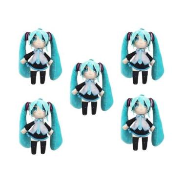 Imagem de Boneca De Pelúcia Hatsune Miku De 20cm, Anime Sakura Snow Miku Sentada
