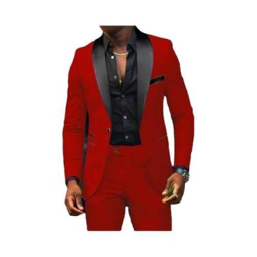 Imagem de Terno Slim Fit Masculino De Alta Qualidade Para Casamento, Traje Forma