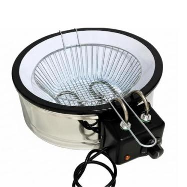 Imagem de Fritadeira Elétrica 5L Industrial Tacho Redondo Esmaltado - Global, 22