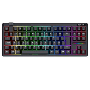 Imagem de Teclado Magnético Gamer Redragon Otiim, RGB, TKL, ABNT2, Preto - Preto - Unissex - Único-Unissex