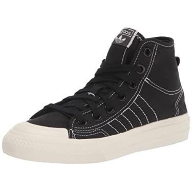 Imagem de adidas Originals Tênis masculino Nizza Hi Rf, Preto/Branco/Off-White, 5