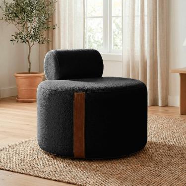 Imagem de Poltrona Decorativa Orgânica Erica Luxo Sala Bouclê Moderna