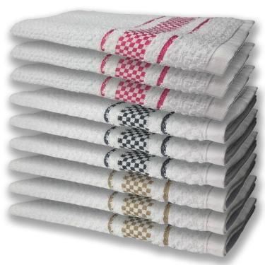 Imagem de 9 Panos De Prato Atoalhado Felpudo Premium Rs+pr+mr