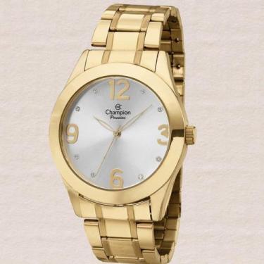 Imagem de Relógio Champion Feminino Analógico CH24268H Dourado Pulseira Aço Inox