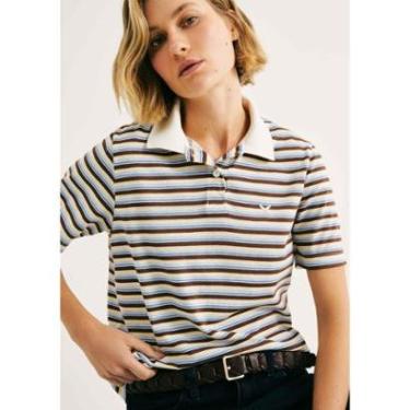 Imagem de Blusa Polo Feminina Listrada-Feminino