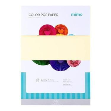 Imagem de Papel Color Pop Amarelo Candy Mimo - A4 - 180 gr - 25 unds