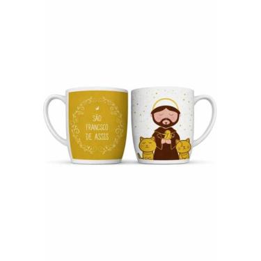 Imagem de Caneca São Francisco De Assis Em Porcelana 360ml Religioso - Allmix