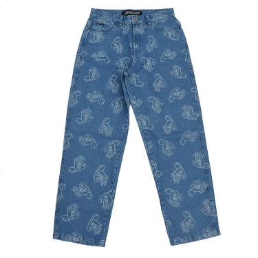 Imagem de Calça Santa Cruz Jeans Crowd Hand Hollow - Azul-Masculino