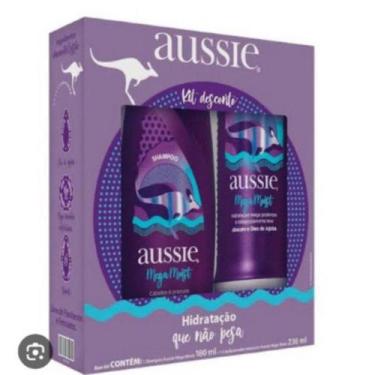 Imagem de Kit Shampoo Aussie Mega Moist 180ml + Condicionador 236ml
