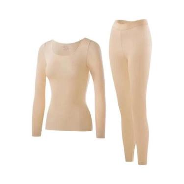 Imagem de Conjunto De Roupa Térmica Ultra Fina E Sem Costura Para Mulheres, Resp