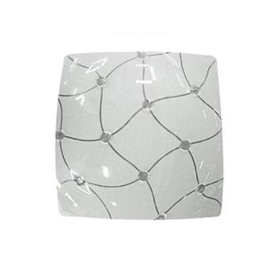 Imagem de Luminária Plafon para 2 Lâmpadas E27 Quadrado Trama Bronzearte