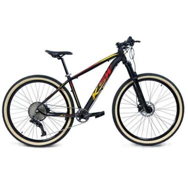 Imagem de Bicicleta Aro 29 Ksw Xlt 12v Garfo com Trava K7 11/50 Freios Hidráulicos Kit 1x12 - Preto\Vermelho\Amarelo