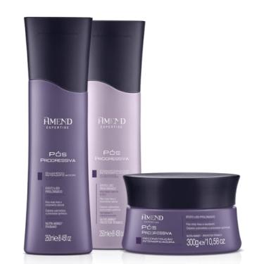Imagem de Kit Amend Shampoo + Condicionador + Máscara Capilar Amend Pós Progressiva Intensificador - para Cabelos Submetidos A Processos Químicos.
