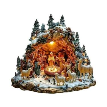 Imagem de Estátua Acrílica Cristã Família Jesus Árvore Da Vida 2D Decoração Insp