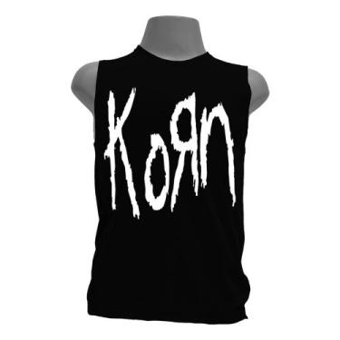 Imagem de Camiseta regata masculina Korn - DASANTIGAS, Preto, Preto, XG