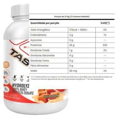 Imagem de Tasty Iso Whey Isolado Pote 900G Sabor Doce De Leite