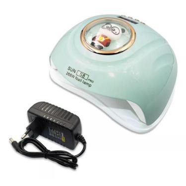 Imagem de Cabine Seca Esmalte Maquina Unha Gel Alongamento Sun S8 Verde Água - S