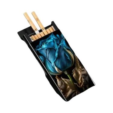 Imagem de Estojo De Cigarros Metálico Colorido E Fino, Anti-Queda E Anti-Humidad