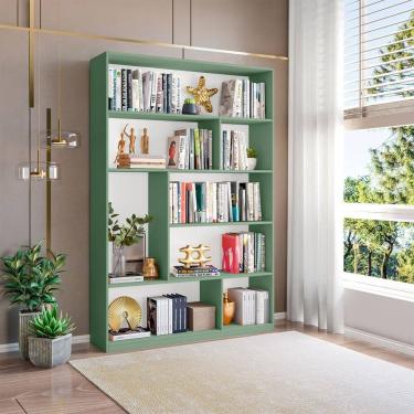 Imagem de Estante para Livros Provincia 4 Prateleiras Verde - Pnr Móveis