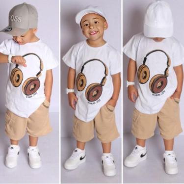 Imagem de Conjunto Infantil Menino Camiseta e Bermuda Juvenil Kvani Joy 2 ao 12 