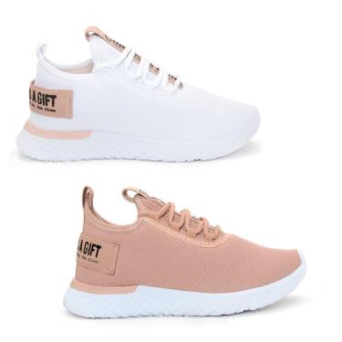 Imagem de Combo 2 Pares Tênis Academia Feminino Esportivo Treino Caminhada BF Shoes-Feminino