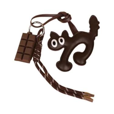Imagem de Pingentes Vintage De Couro Marrom Com Formato De Cachorro Salsicha Par