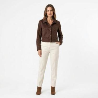 Imagem de Jaqueta Feminina Camurça Cropped Botões Estilo Premium 340021-Feminino