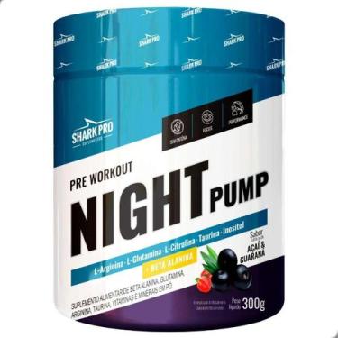 Imagem de Pre Workout Night Pump Sem Cafeina 300g Shark Pro, Açaí com Guaraná