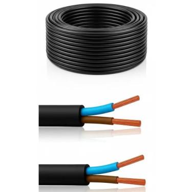 Imagem de Cabo PP Flexível 1,5mm 2 Vias 25m Preto: Segurança e Durabil - Congrat