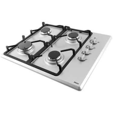 Imagem de Cooktop a Gás Philco 4 Bocas Automático Inox PCT04I Bivolt, Prata, Biv