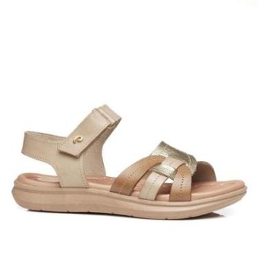 Imagem de Sandália Pegada Feminino em Couro Cream 232854-01-Feminino