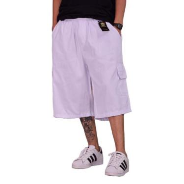 Imagem de Bermuda Cargo Sarja, skate larga cor Branca - SARJA REAL, Branco, M