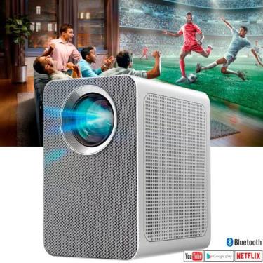 Imagem de Projetor Android Miracast Portatil Smart Tv Aun Et50s Pro Cinema Branc