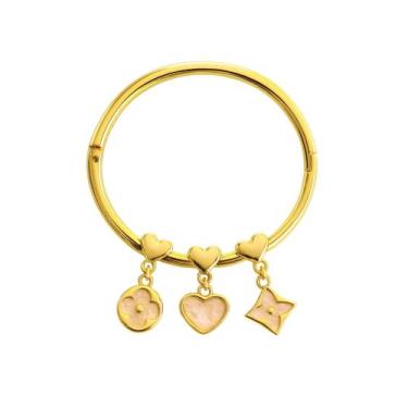 Imagem de Bracelete Trevo Pingentes - Banhado em Ouro 18k - Tri Gata Semijoias