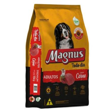 Imagem de Ração Magnus Premium Todo Dia para Cães Adultos Sabor Carne 15 kg - AD
