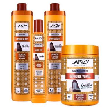 Imagem de Kit Brilho de Verniz Hidratação Lanzy Brilho e Maciez