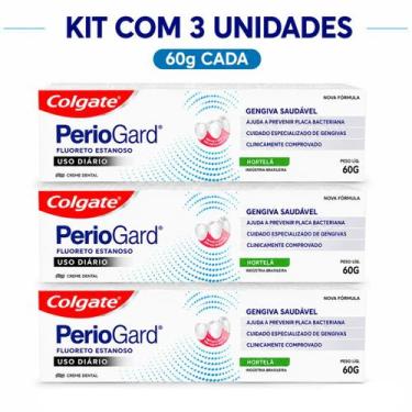 Imagem de Kit 3 Creme Dental Colgate Periogard 60g Uso Diário Original