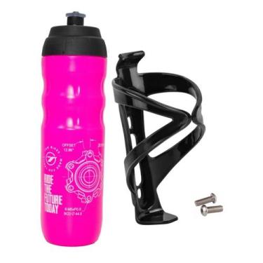 Imagem de Caramanhola garrafa água bike TSW 550 ml Mod. 02 c/ suporte, Rosa, Úni