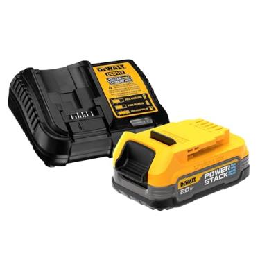 Imagem de DEWALT Kit de iniciante 20V MAX com bateria compacta POWERSTACK e carregador (DCBP034C)