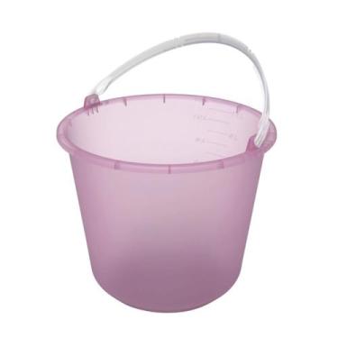 Imagem de Kit 6 Balde Plástico Multi Lar Rosa Bebê 12 litros - Metasul