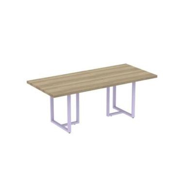 Imagem de Mesa Reunião Retangular 2000x900mm Pe40tub Noce Naturalle/Lilas - Pand