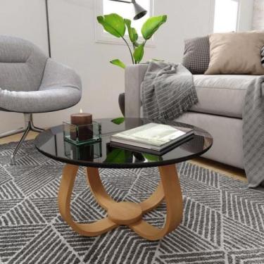 Imagem de Mesa de Centro Redonda 60cm Rubi Preto - Sparta Móveis