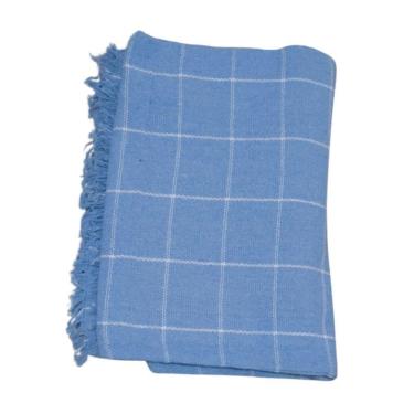 Imagem de Manta Para Sofá Grande 2 E 3 Lugares 2,40x1,80 Capa Protetora Cobertor Para Sofa E Cama Gigante Azul Bebê