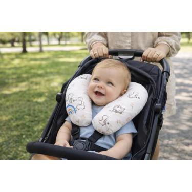 Imagem de Almofada Pescoço Infantil bebê Travesseiro Apoio cabeça Viagem Estampa